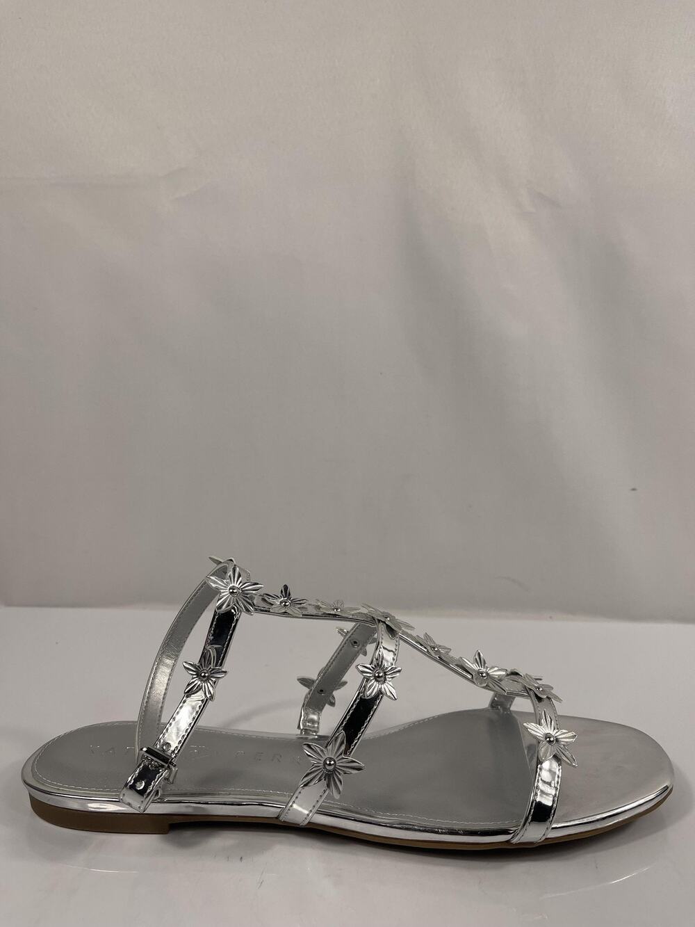 Katy Perry Shoes Women's Size 11 Silver Halie Gladiator Studded Flat Sandals